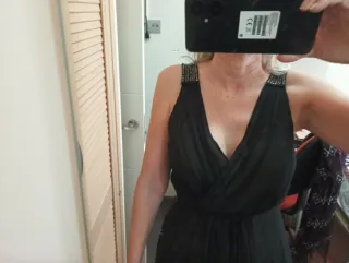 Vestido seda negro fiesta S Massimo Dutti