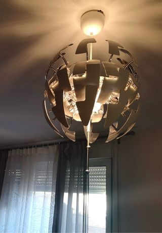 Lámpara de techo moderna plateada