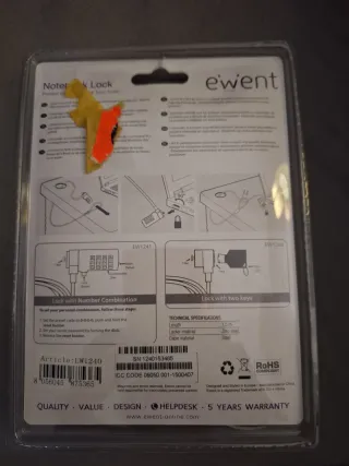 Candado para portátil Ewent
