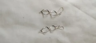 Pendientes largos plata mujer