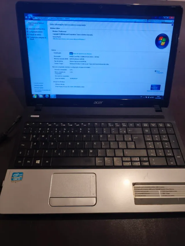 Portátil Acer Intel i3 4GB RAM