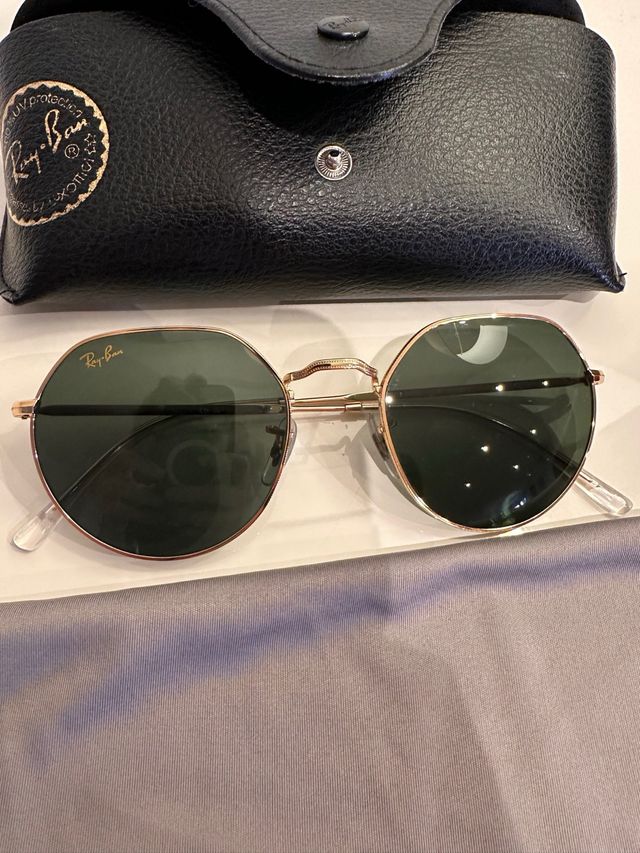 Ray-Ban Jack 3565 Gafas de Sol Doradas Verdes