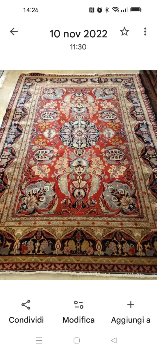 Tappeto persiano Tabriz 206x146 cm