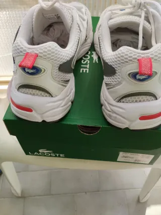 Scarpe uomo Lacoste bianche e blu