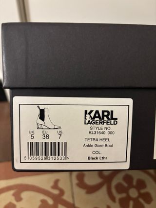 Botas Karl Lagerfeld Negras Nuevas Talla [Talla]