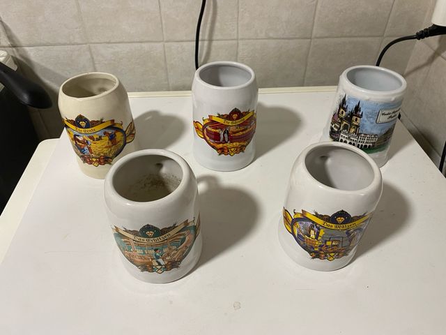 Jarras de cerámica alemanas - Set de 5