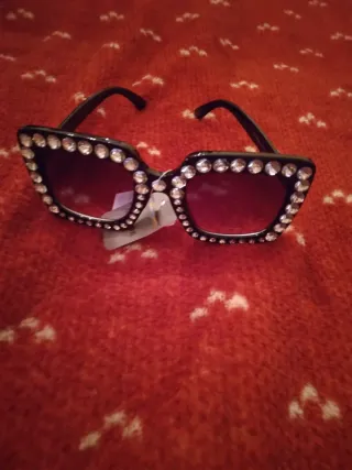 Occhiali da sole donna DASOON neri con strass