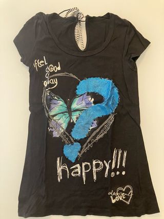 Camiseta Desigual S manga corta negra