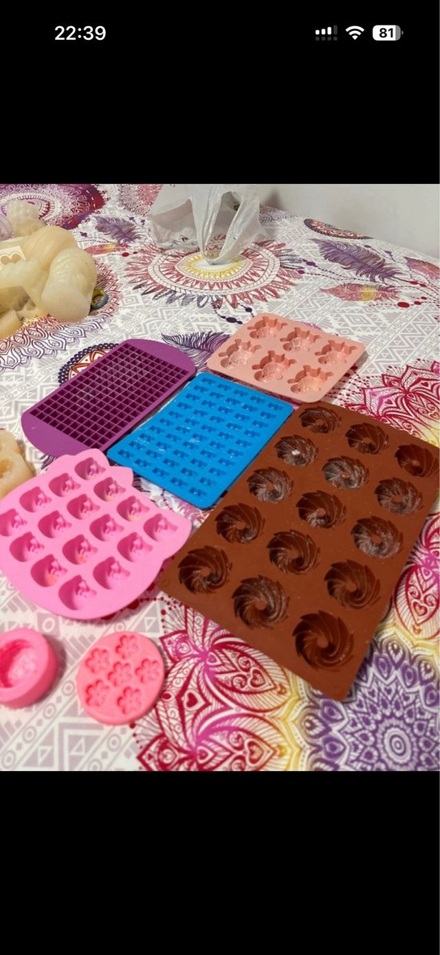 Moldes silicona para velas y jabones