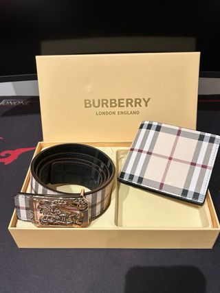 Cintura e portafoglio di Marca Beige e Oro