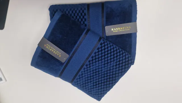 Toalla Calvin Klein Rayas Azules, negros, azules