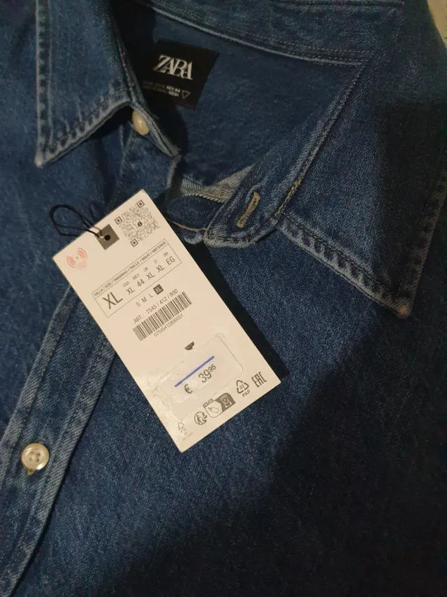 Sobrecamisa vaquera Zara XL