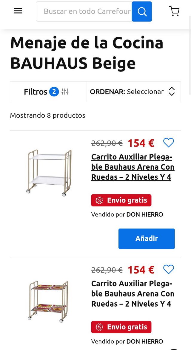 Camarera auxiliar plegable con ruedas