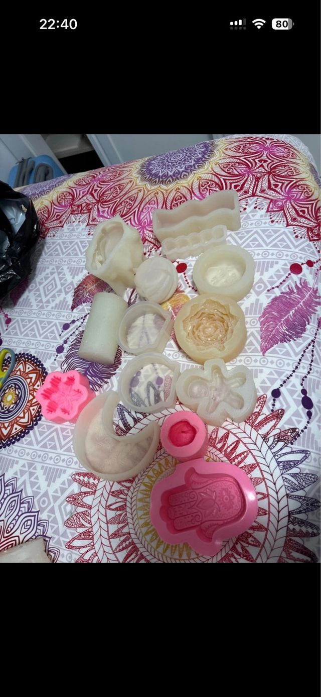 Moldes silicona para velas y manualidades