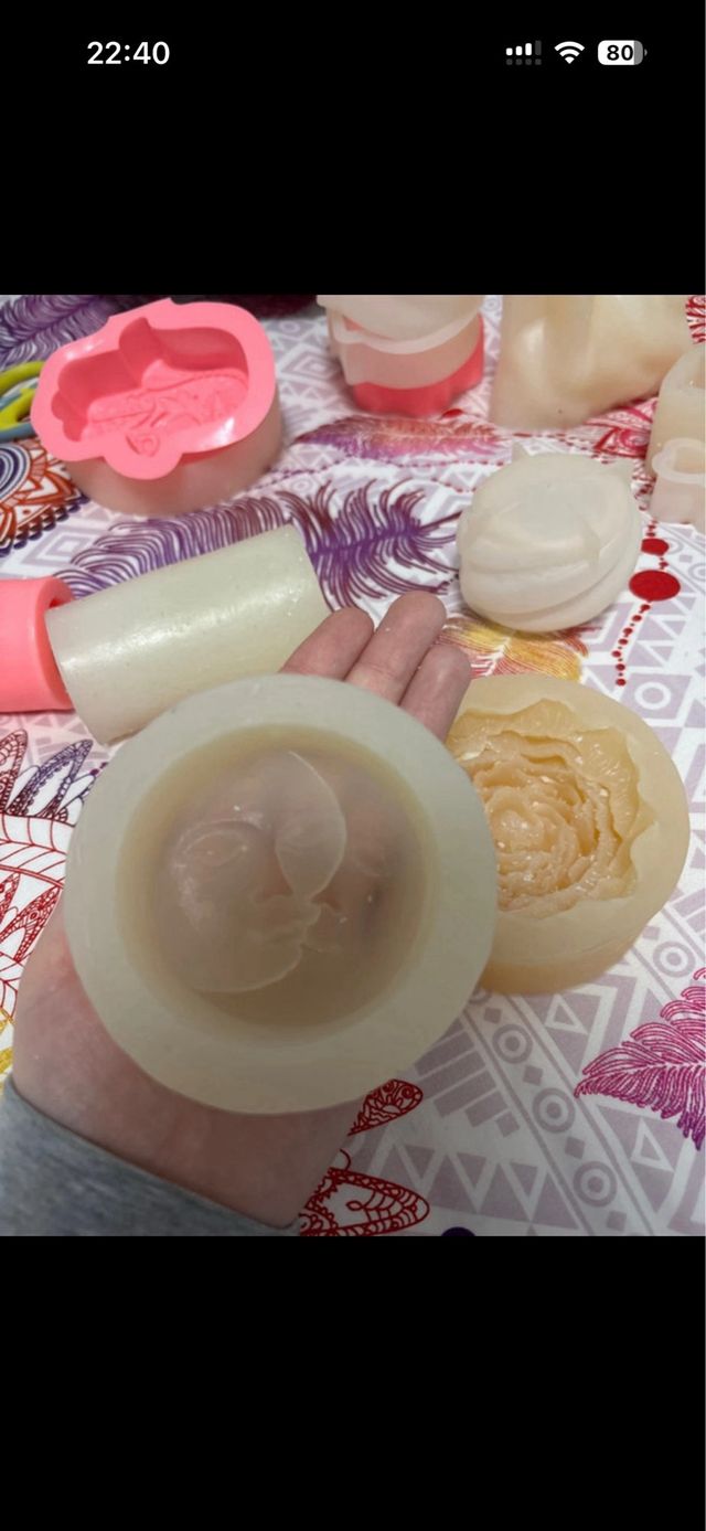 Moldes silicona para velas y manualidades