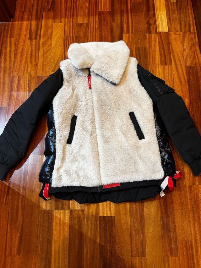 Plumífero Dichi Beige y Negro 38