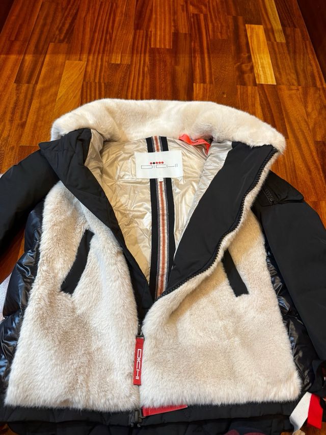 Plumífero Dichi Beige y Negro 38