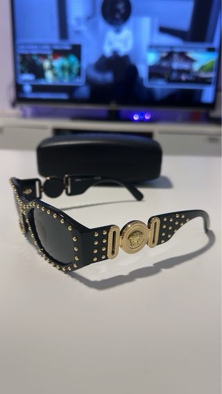 Gafas Versace Medusa Biggie Tachuelas Doradas