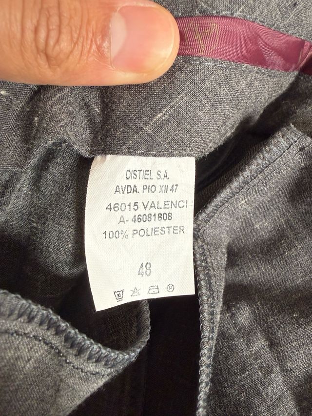Pantalón de vestir gris talla 48
