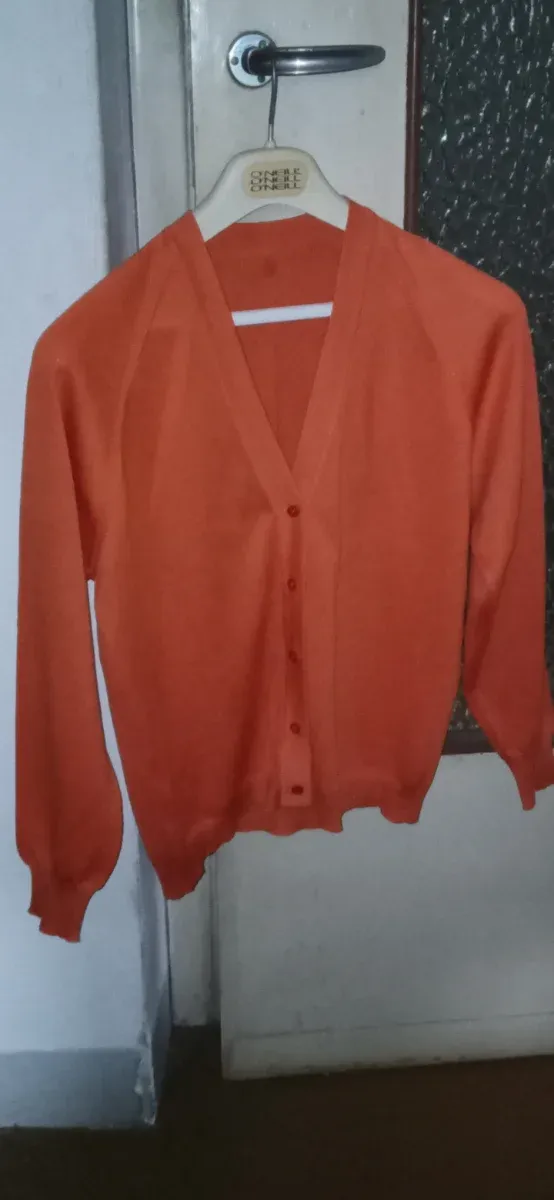 Cardigan donna misto lana viscosa arancione