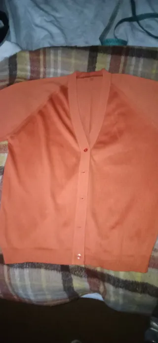 Cardigan donna misto lana viscosa arancione