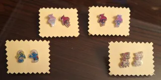 Pendientes infantiles Trolls, Smurfs y Unicornios