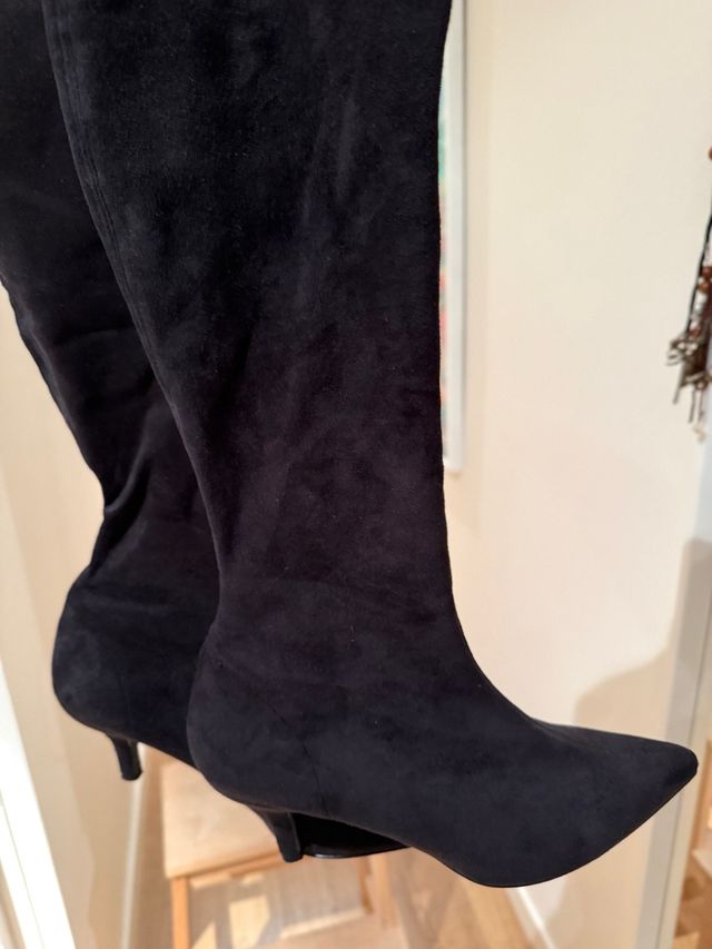 Botas calcetín terciopelo negras