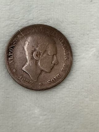 Moneda Alfonso XII 1877