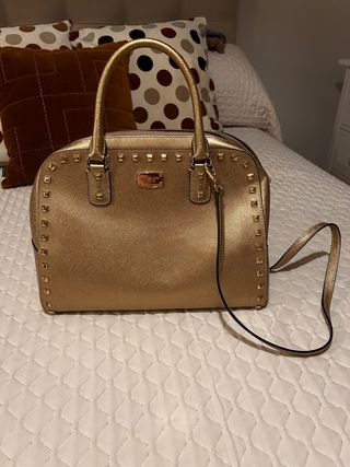 Bolso Michael Kors Dorado Tachuelas