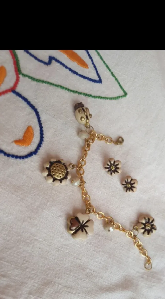 Set Bracciale e Orecchini Fimo Stile Thun