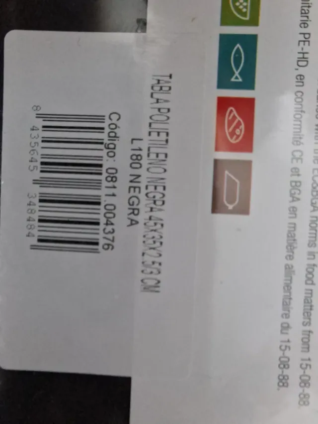 Tabla de cortar Schmidt negra