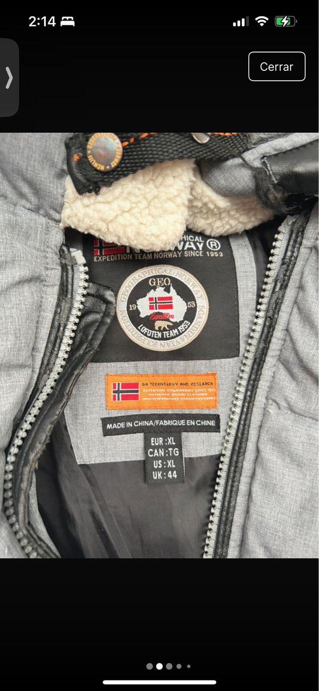 Abrigo Norway gris con capucha