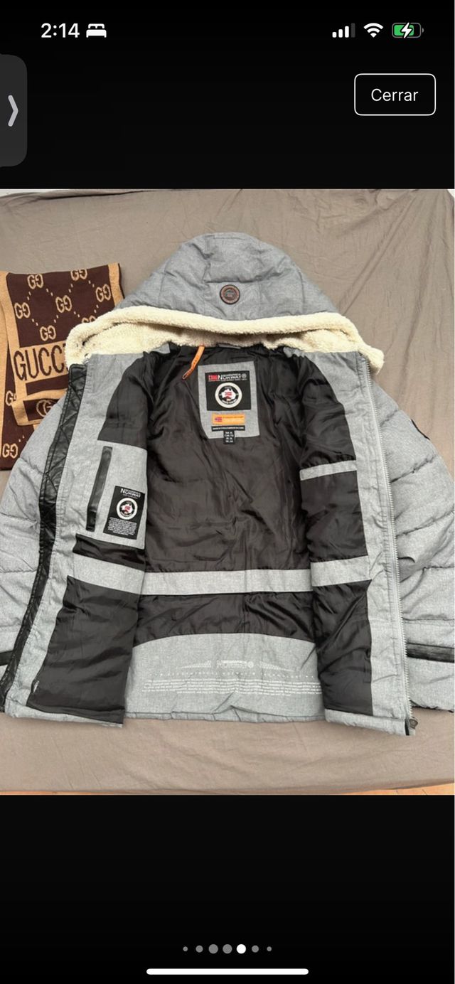 Abrigo Norway gris con capucha