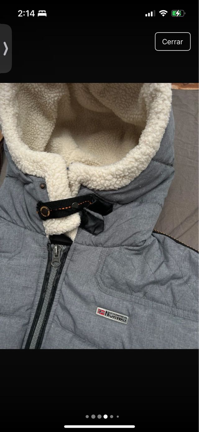 Abrigo Norway gris con capucha