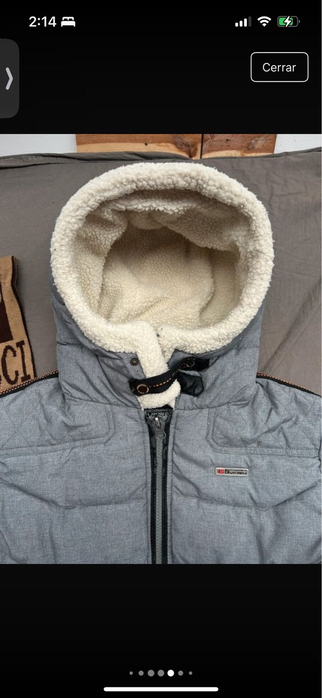 Abrigo Norway gris con capucha