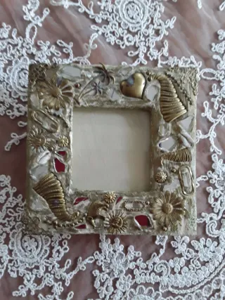 Cornice portafoto decorata oro