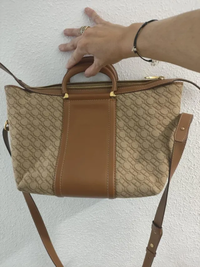 Bolso Carolina Herrera Beige y Marrón