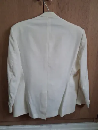 Chaqueta estilo Mao Talla M/L blanco roto