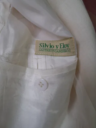 Chaqueta estilo Mao Talla M/L blanco roto