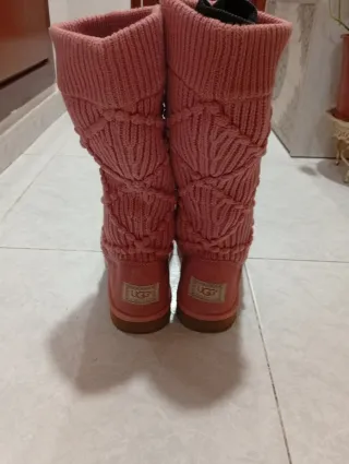 Botas UGG rosas de punto