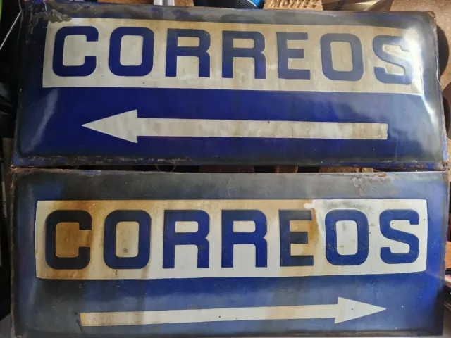 Placas metálicas CORREOS lacadas