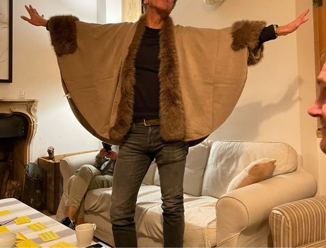 Poncho de pelo sintético talla única