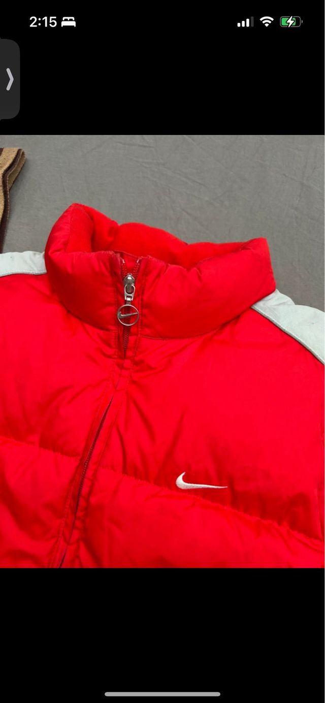 Chaleco acolchado Nike Vintage Rojo Blanco