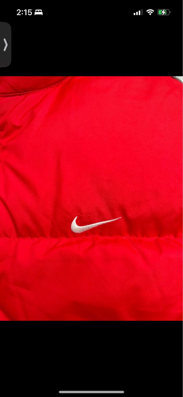 Chaleco acolchado Nike Vintage Rojo Blanco
