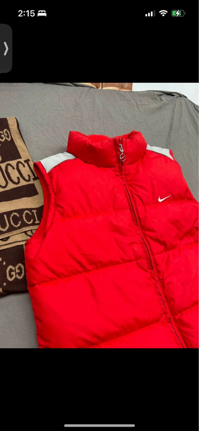 Chaleco acolchado Nike Vintage Rojo Blanco