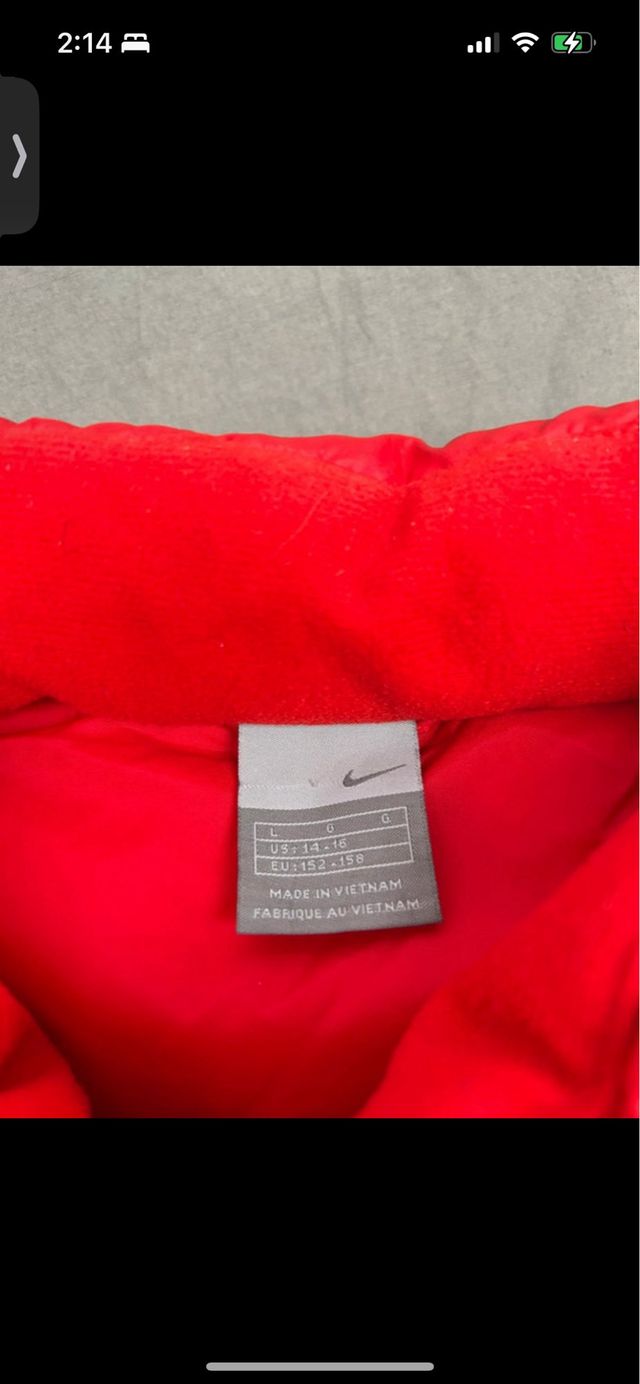 Chaleco acolchado Nike Vintage Rojo Blanco