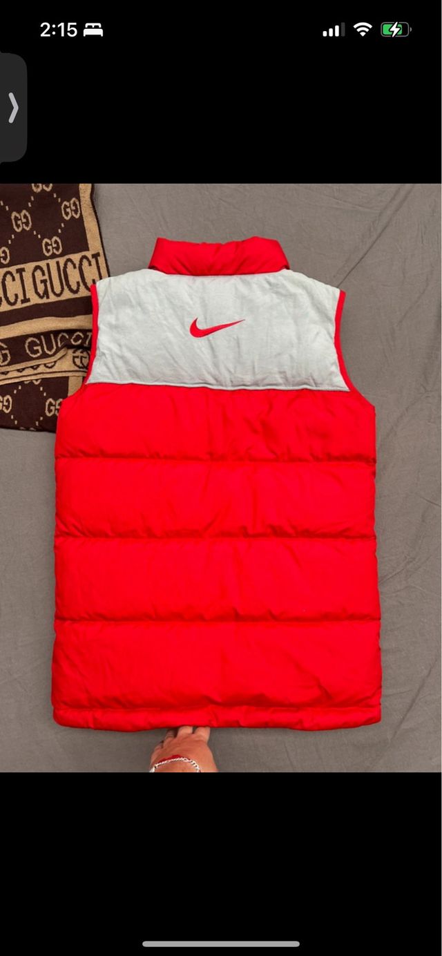 Chaleco acolchado Nike Vintage Rojo Blanco