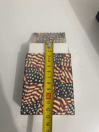 Caja notas y lápices con diseño bandera USA