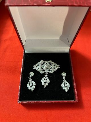 Aderezo fallero bebé plata y pedrería