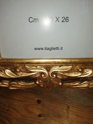 Cornice portafoto dorata stile barocco